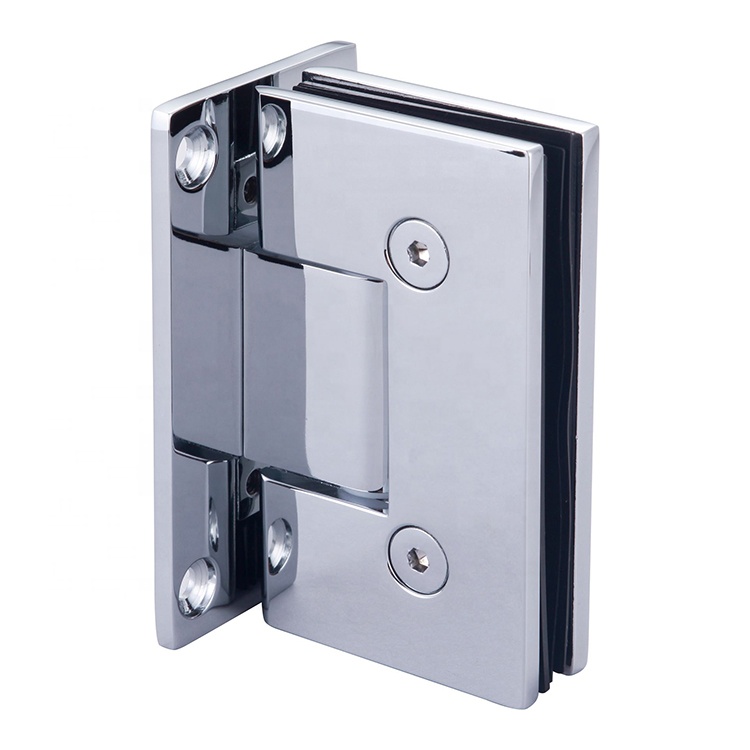 Solid Brass 90 Degree Wall Mount Offset Back Plate Shower Door Hinges