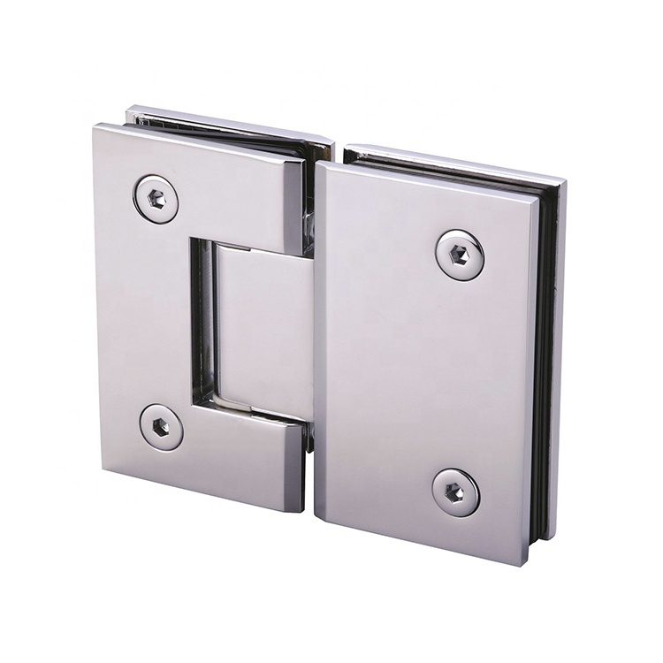 Solid Brass 90 Degree Wall Mount Full Back Plate H Shape Shower Door